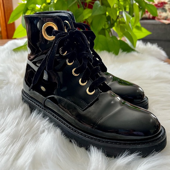 AGL Patent Leather Combat Boot - Picture 2 of 6